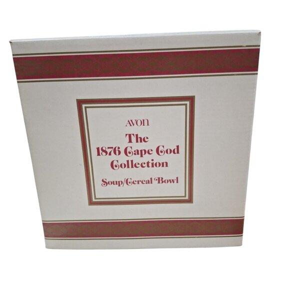 Avon 1876 Ruby Red Cape Cod Collection 1876 Glass Soup/Cereal Bowl  7.25 "w NOB - Picture 5 of 8